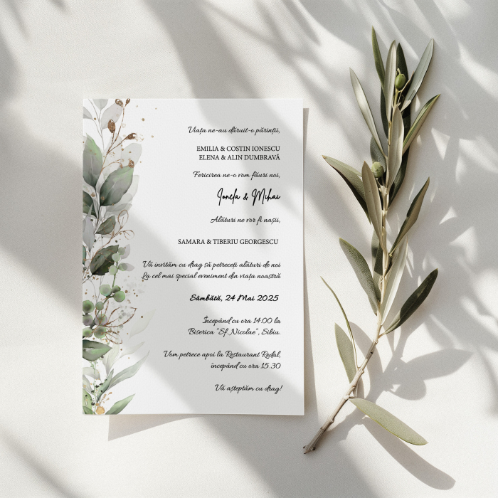 Invitatie de nunta Sage Green [2]