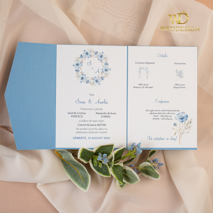Invitatie nunta albastru prafuit [3]