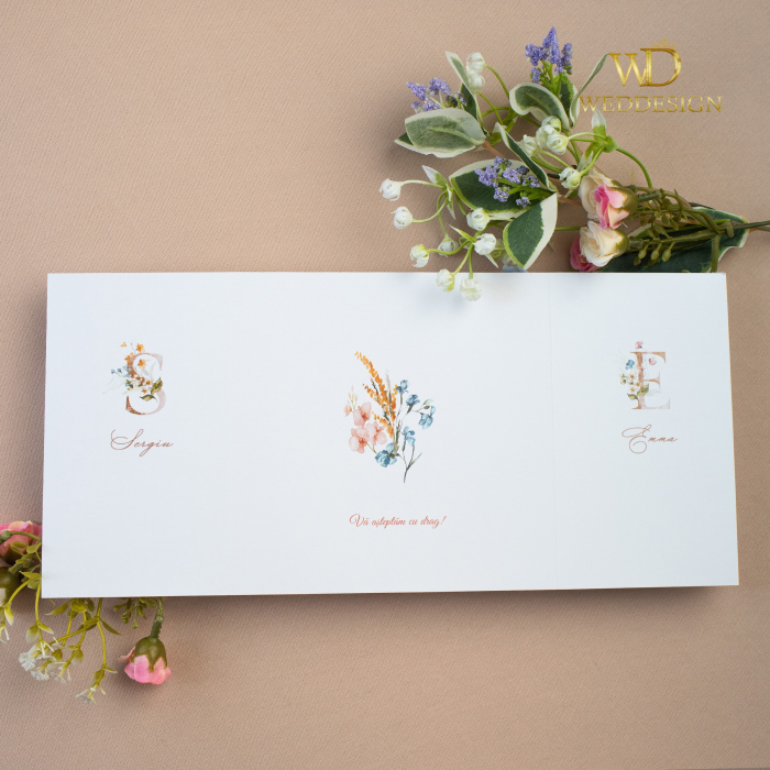 Invitatie de nunta flori de primavara [3]