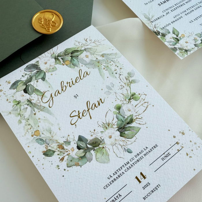 Invitatie de nunta carton texturat [3]