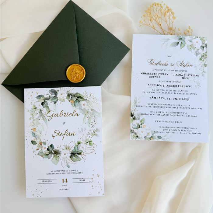 Invitatie de nunta carton texturat [2]
