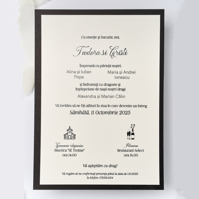 Invitatie de nunta cu perle [3]