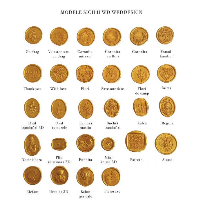 Invitație de nuntă elegantă ivory cu folio auriu și panglică [4]