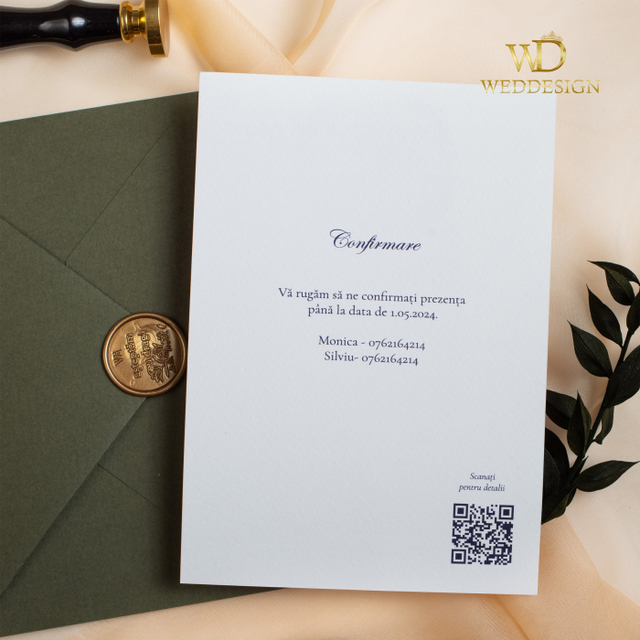Invitatie de nunta carton texturat [3]