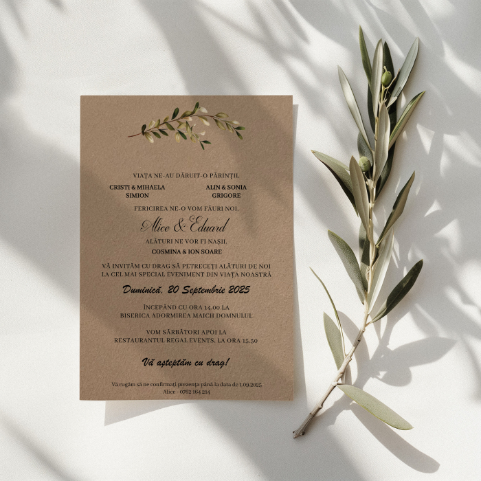 Invitatie de nunta Rustica [2]