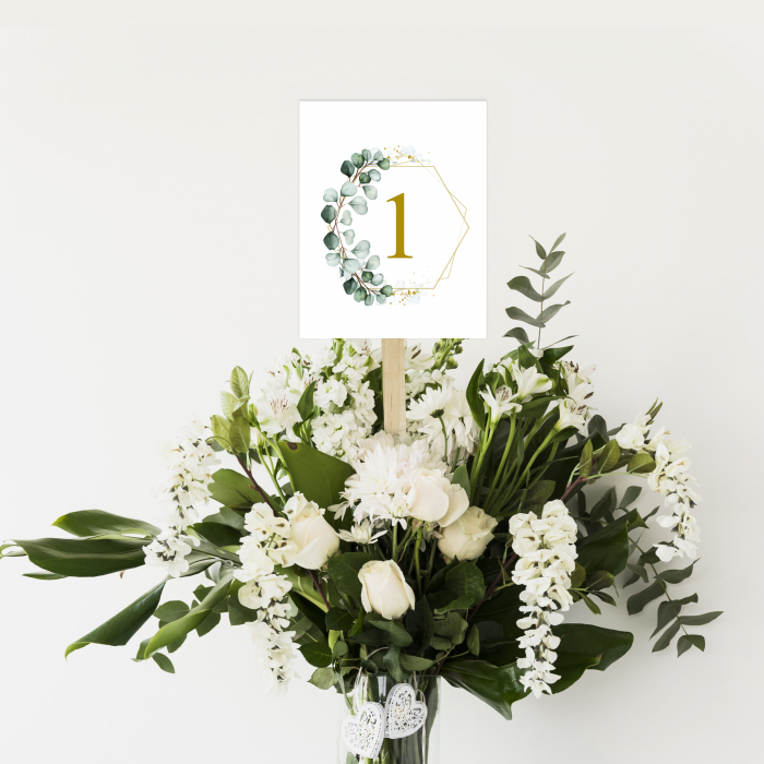Numar de masa pentru nunta emerald [3]
