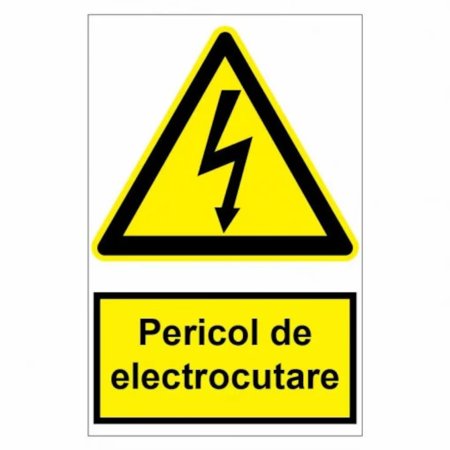 ETICHETE & STICKERE PERSONALIZATE - Autocolant decorativ, indicator atentie Pericol de electrocutare, autocolant, 210x297mm A4