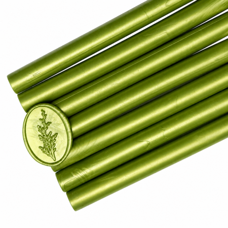 Batoane de ceara pentru sigilii - Baton de ceară verde lime, batoane de ceară verde crud pentru sigilii