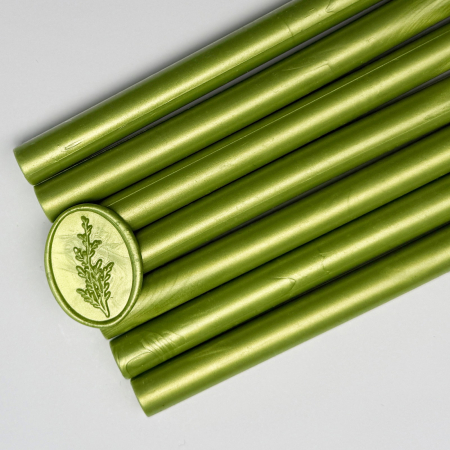 Ceara pentru sigilii - Baton de ceară verde lime, batoane de ceară verde crud pentru sigilii
