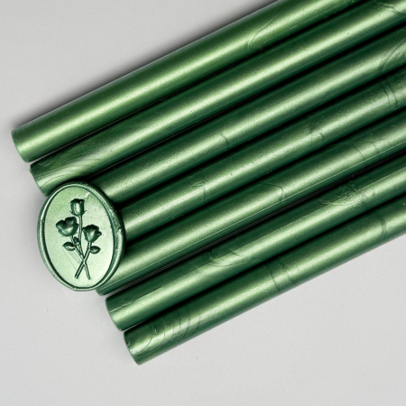Ceara pentru sigilii - Baton de ceară verde smarald, batoane de ceară verde bijuterie pentru sigilii