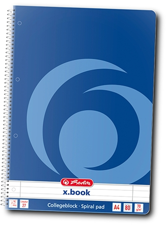 CAIETE - Caiet A4 80 file dictando cu spirala Herlitz