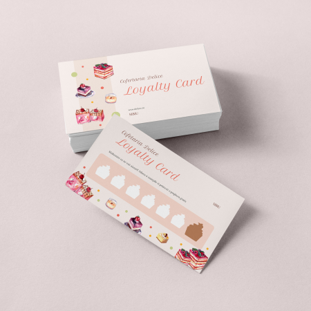 CARD FIDELITATE - card de loialitate personalizat cofetarie print premium România Sibiu