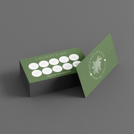PRODUSE PRINT B2B - card de loialitate personalizat cafenea print premium România Sibiu