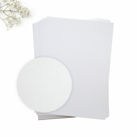 CARTON INVITATII NUNTA - Carton alb sidefat pentru invitații