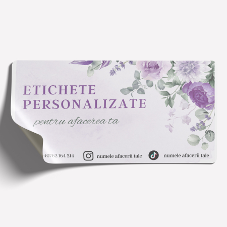 ETICHETE ADEZIVE PERSONALIZATE - Etichete adezive personalizate dreptunghiulare – WedDesign