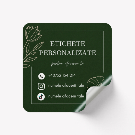 PRODUSE PRINT - Etichete adezive personalizate pătrate