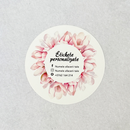 PRODUSE PRINT - Etichete adezive personalizate rotunde lucioase – WD Weddesign