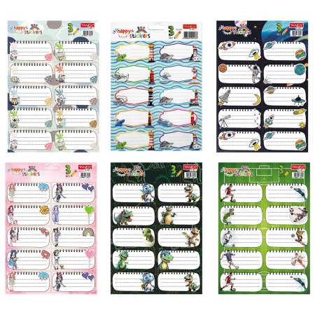 ETICHETE SCOLARE - Etichete scolare 30 buc/set - TANEX