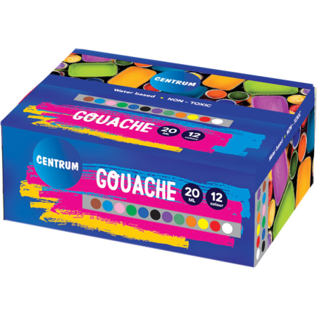 ACUARELE - Guase 12 culori 20 Ml Centrum
