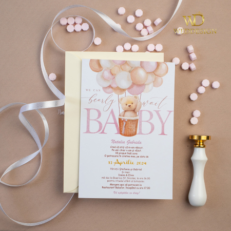 Invitatie botez ursulet baloane roz [1]