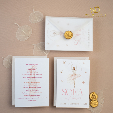 Invitatie de botez Balerina [0]
