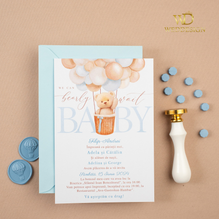 Invitatie de botez ursulet baloane albastre [1]