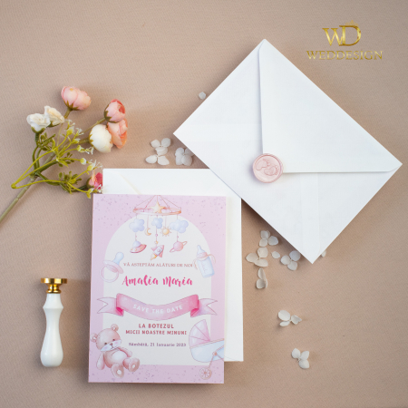BOTEZ - Invitatie de botez Jucariile Amaliei