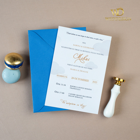 Invitatie de botez ursulet printre nori [2]