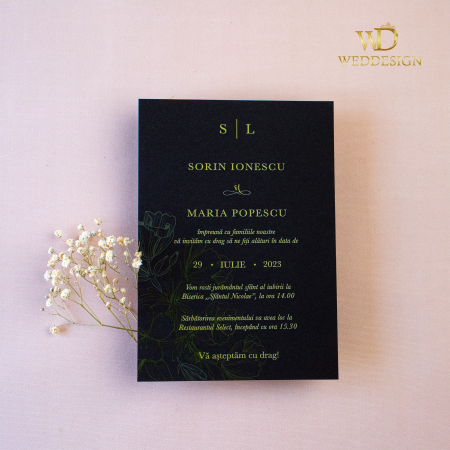 Invitatie nunta carton negru [2]
