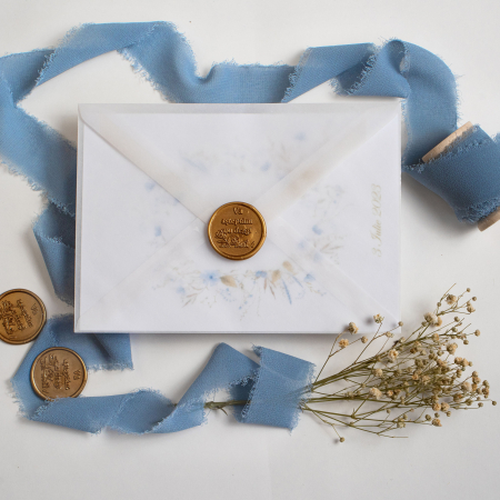 Invitatie de nunta cu flori albastre [2]