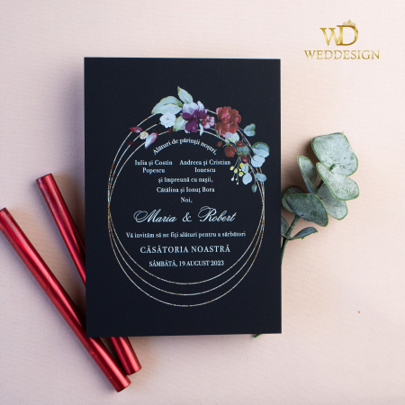 Invitatie de nunta Burgundy dream [1]