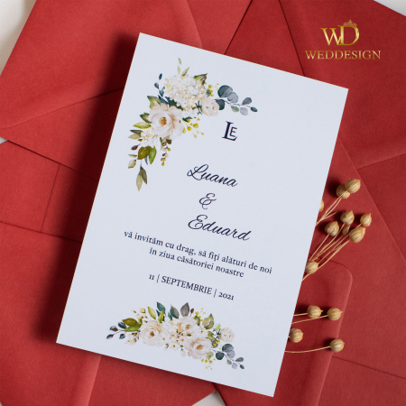 Invitatie nunta flori albe [2]