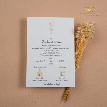 Invitatie de nunta Peach [1]