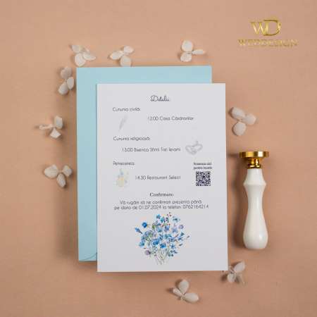 Invitatie nunta albastru prafuit [2]