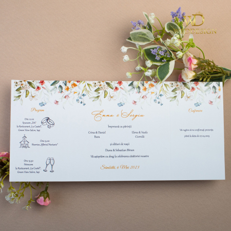 Invitatie de nunta flori de primavara [1]