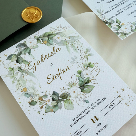 Invitatie de nunta carton texturat [2]