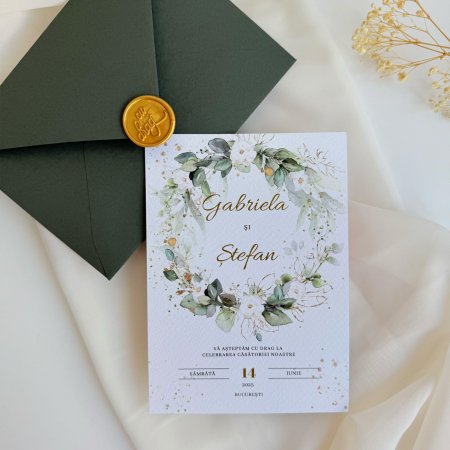 Invitatii nunta - Invitatie de nunta carton texturat