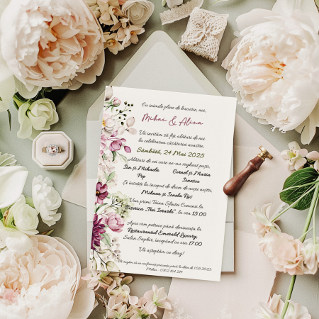 Invitatie de nunta peonies [1]