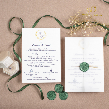 Colectia invitatii moderne - Invitatie nunta cu calc