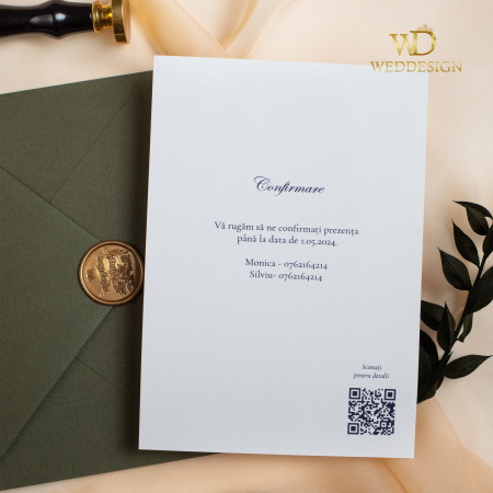 Invitatie de nunta carton texturat [2]