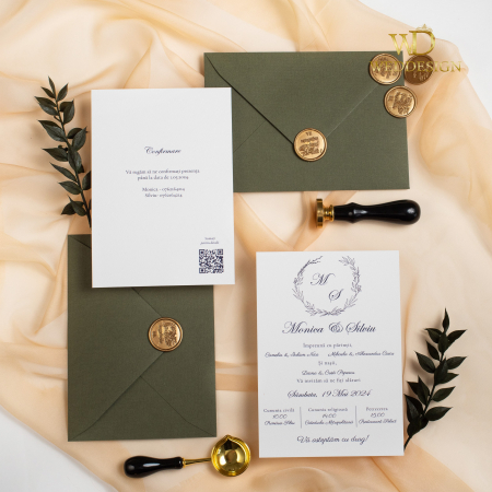 Colectia invitatii moderne - Invitatie de nunta carton texturat