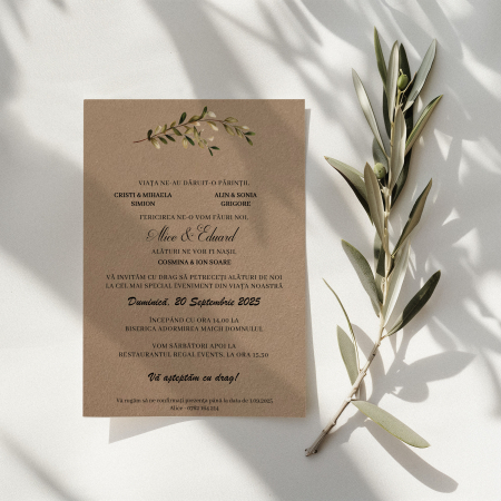 Invitatie de nunta Rustica [1]