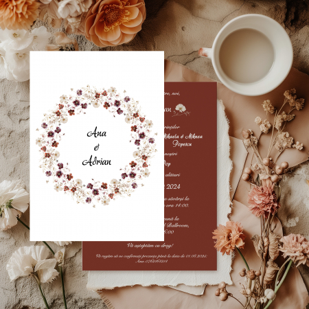 Invitatii nunta - Invitatie de nunta toamna