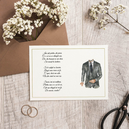 Invitatii nunta - Invitatie pentru cavaleri de onoare