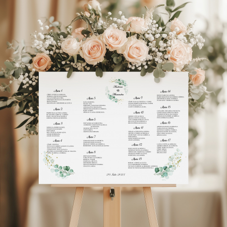Panouri intrare - Lista de invitati emerald