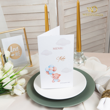 Meniuri botez - meniu pentru botez ursulet printre nori