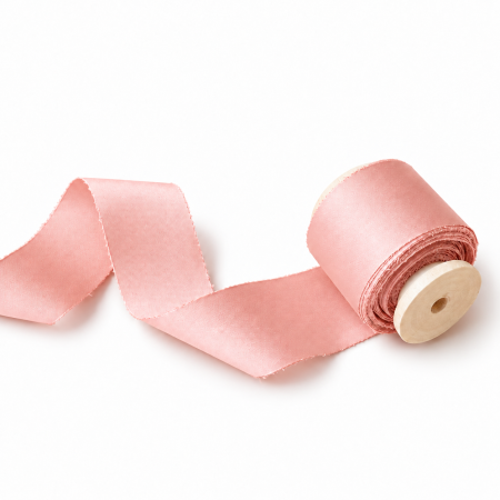 HOBBY & CRAFT - Panglică roz somon pentru invitații și plicuri de nuntă