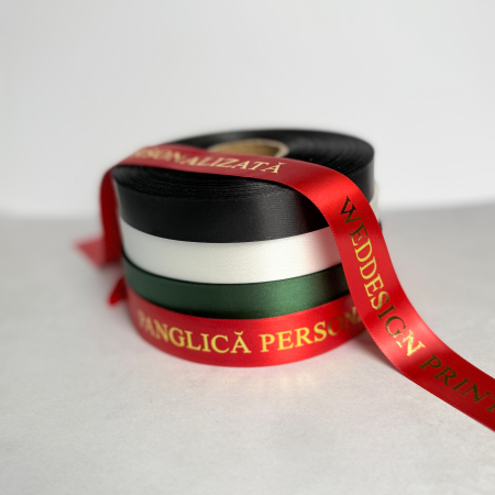 Panglică personalizată din satin cu folio auriu – WD WedDesign [4]