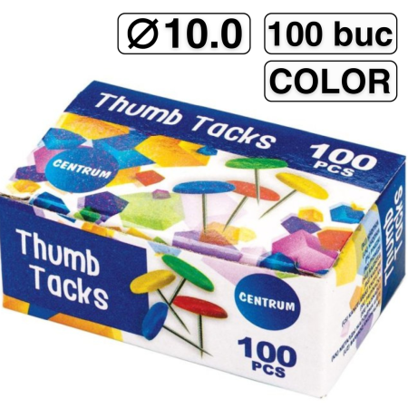 PRODUSE PAPETARIE - Pioneze color 100 buc/cutie
