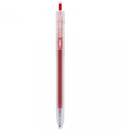 PIXURI - Pix cu gel rosu, cu mecanism, 0,5mm, Delight Deli